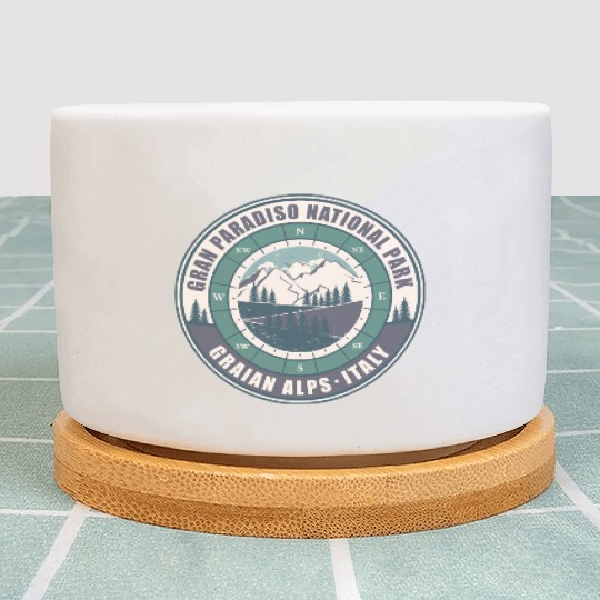 Gran Paradiso National Park Italy Vintage Hiking Plant Pots