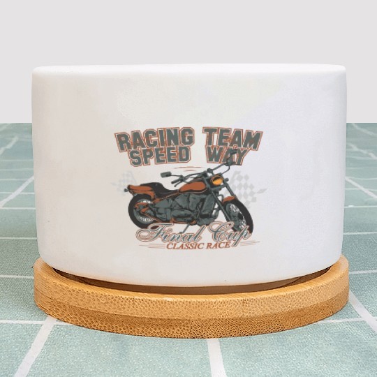 MOTORCYCLE, RACING TEAM SPEED WAY Plant Pots