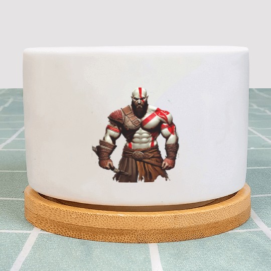 iconic Kratos, the God of War Plant Pots