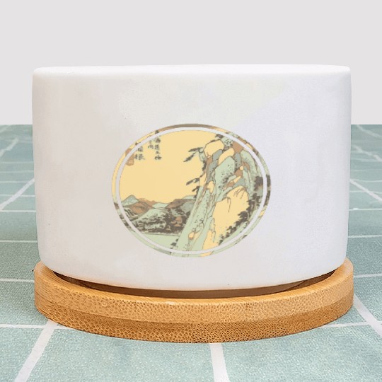 Japanese mountain painting Plant Pots