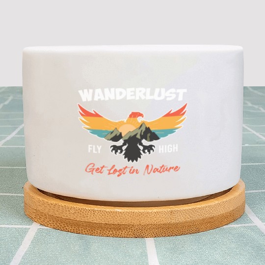 Wanderlust Mountaineer Hiking Mountain love Plant Pots