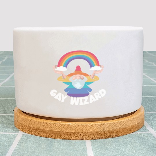 Gay Wizard Rainbow Pride Month LGBTQ Gay Pride Plant Pots