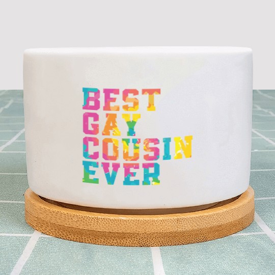 Best Gay Cousin Ever Rainbow Pride Month LGBTQ Gay Plant Pots
