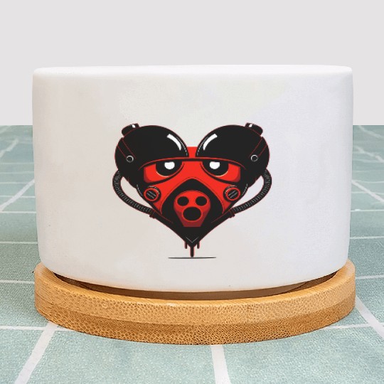 Robot Heart Plant Pots