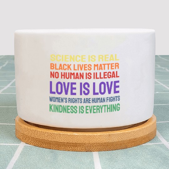 Science Is Real Black Lives Matter Plant Pots