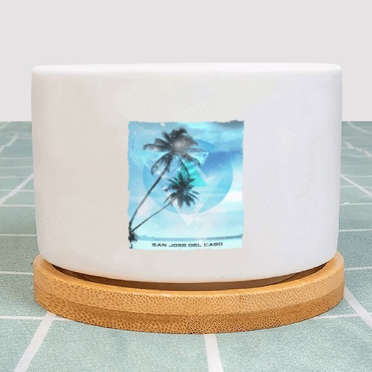 Artistic San Jose Del Cabo Mexico Palm Tree Plant Pots