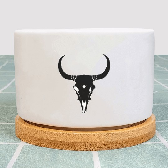 Cattle Skull Cow Skull Rodeo Western Skeleton Plant Pots