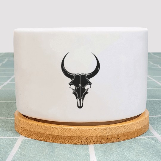 Cattle Skull Cow Skull Rodeo Western Skeleton Plant Pots