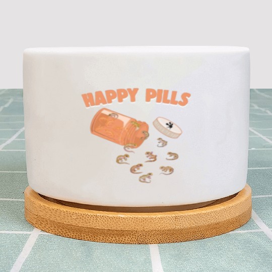 Happy Pills Leopard Gecko Funny Lizard Lovers Plant Pots