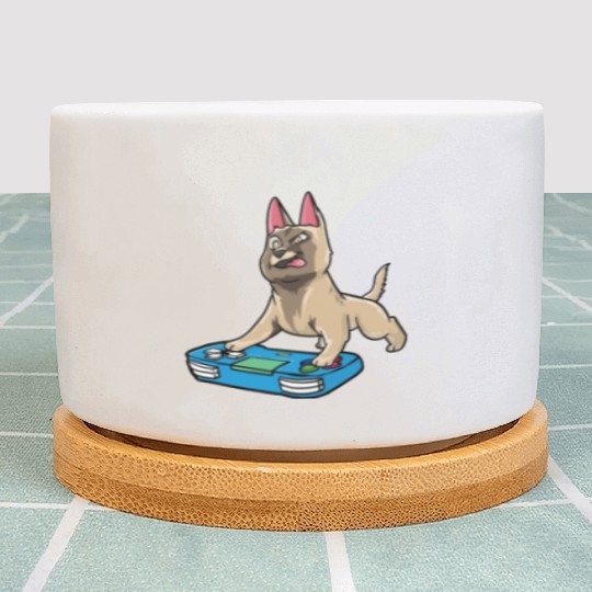 Belgian Malinois Gaming Kawaii Gamer Dog Lover Plant Pots