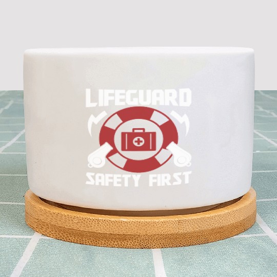 Lifeguard safety first pool guard sea rescuer Plant Pots