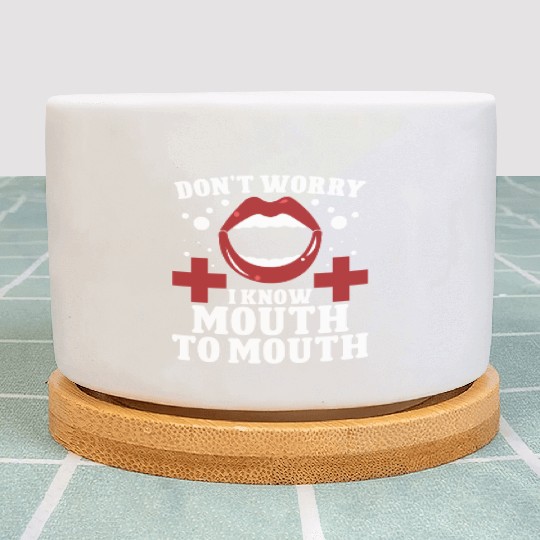 Lifeguard mouth to mouth swimming pool guard Plant Pots