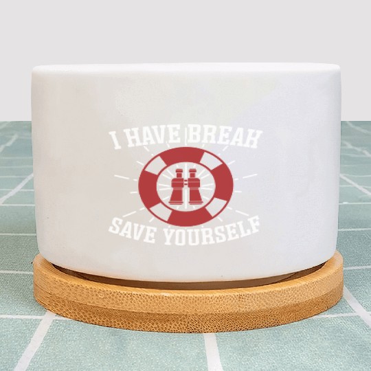 Lifeguard save yourself swimming pool guard Plant Pots