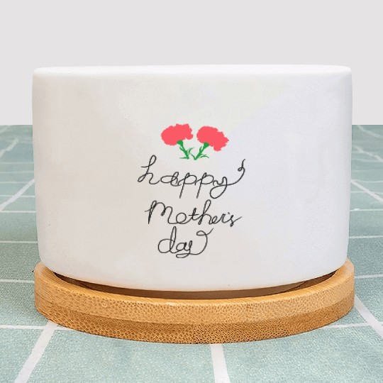 Happy mother's day handwritten lettering Plant Pots