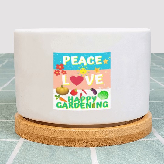 Happy Gardening Plant Pots design for him gift idea