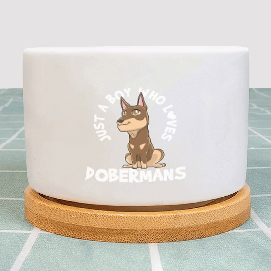 Doberman Doberman Lover Kawaii Plant Pots