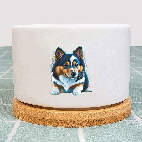 Shetland sheepdog puppy Plant Pots