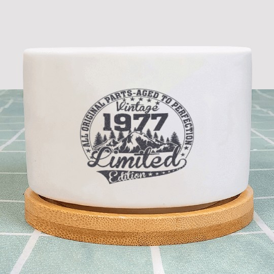 1977 vintage Birthday since 1977 Plant Pots