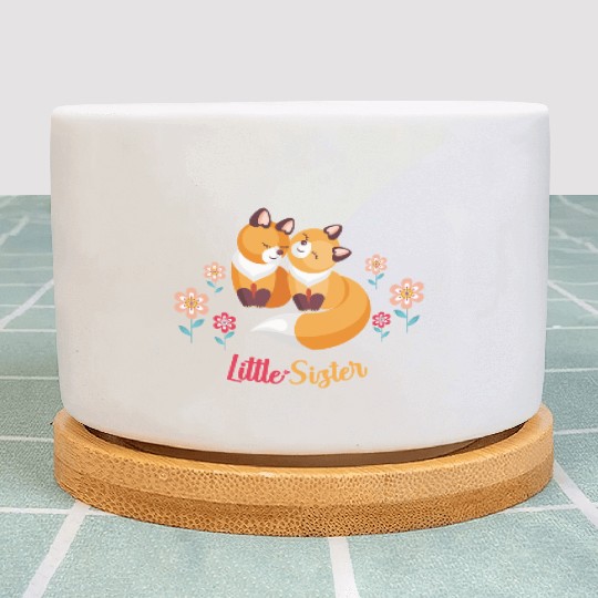 Cute Fox Siblings Gift for Little Sister Plant Pots