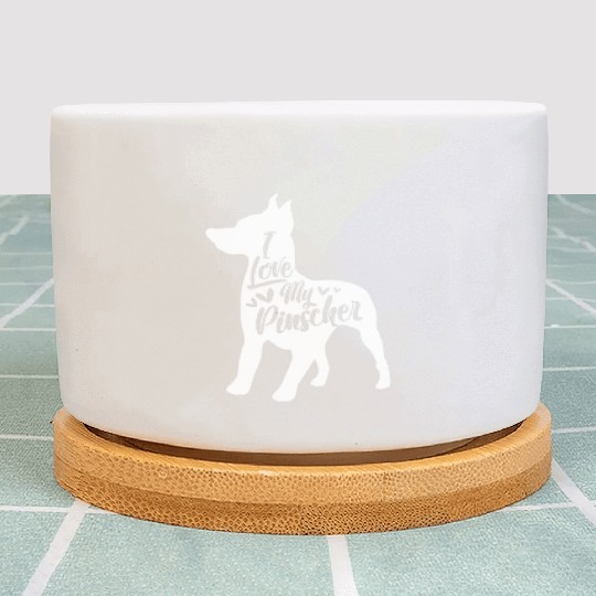 I Love My Pinscher Miniature Pinscher Min Pin Plant Pots