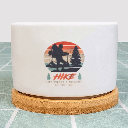 Hiking funny Beer fan Climber Mountain love Plant Pots
