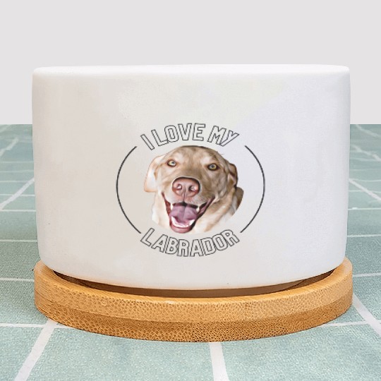 I Love My Labrador Plant Pots