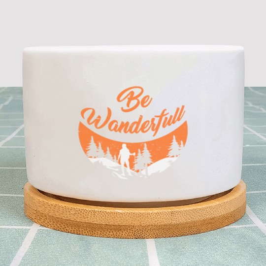 Wanderlust Be Wanderfull Mountain Fan Hiking Plant Pots