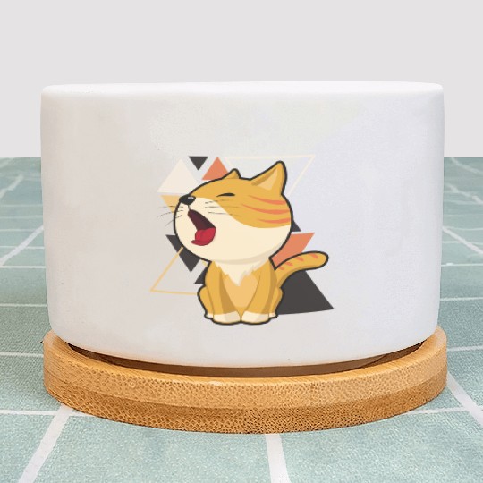 Cute little cat adorable kitty Kittenlove cat mom Plant Pots