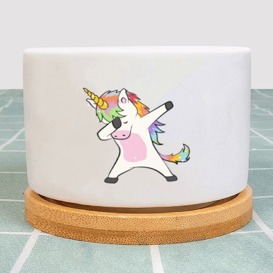 Cute dabbing unicorn dab dance girls boys children Plant Pots