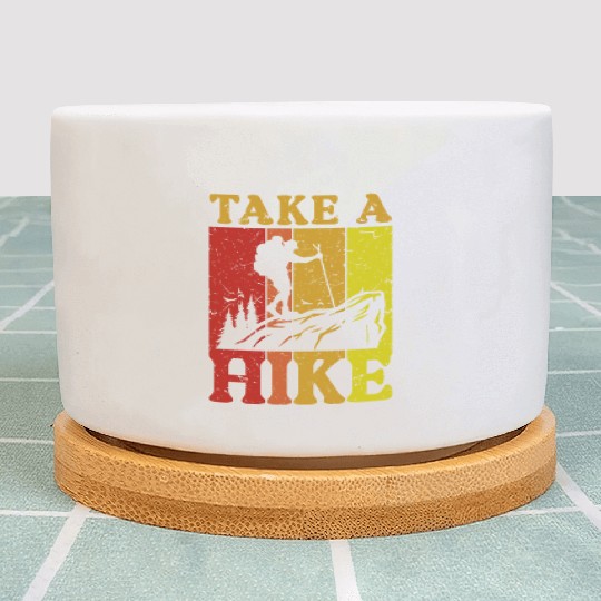 Take a Hike Wanderlust Hiker Hiking Mountains Plant Pots