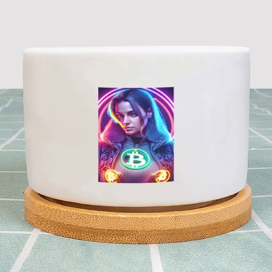 Bitcoin Woman Plant Pots