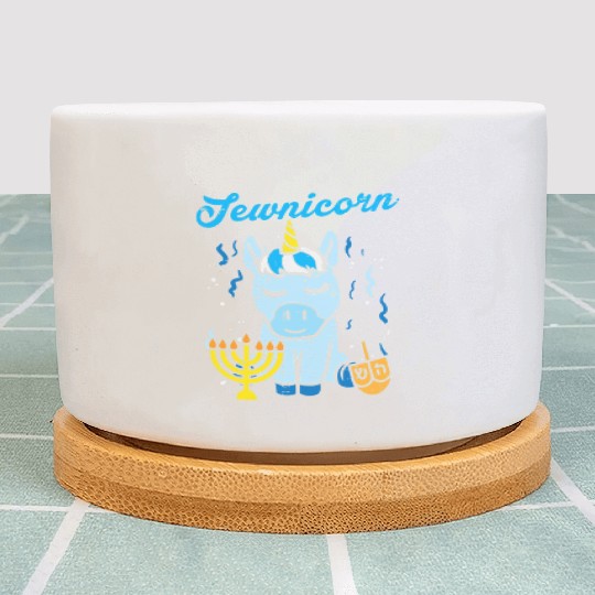 Jewnicorn Jew Unicorn Cute Hanukkah Pajamas Plant Pots