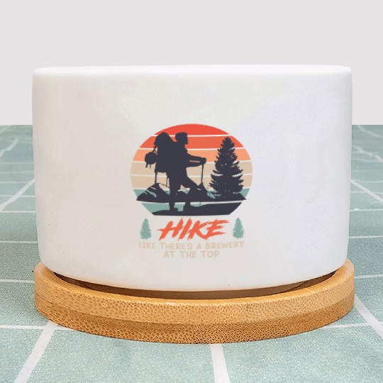 Hiking funny Beer fan Climber Mountain love Plant Pots