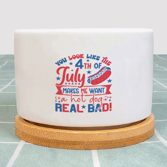 look like the 4th of july makes me want a hot dog Plant Pots