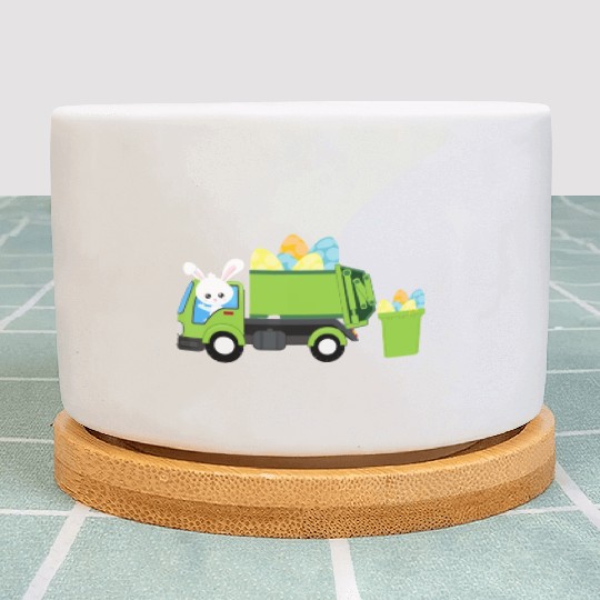 Garbage Truck Easter Bunny Egg Hunt Toddler Kids B Plant Pots