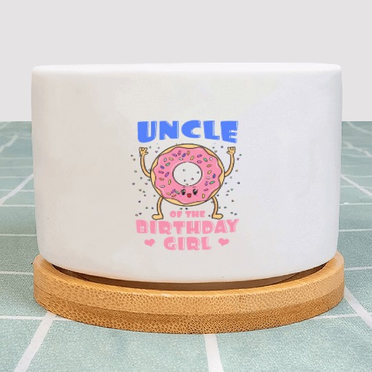 Uncle Of The Birthday Girl Donut Bday Party Tio Gr Plant Pots