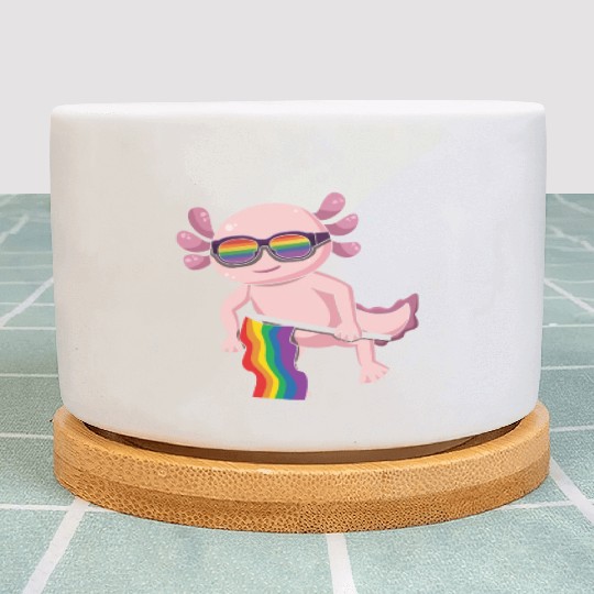 Axolotl Gay LGBTQ Rainbow LGBT Pride Month Plant Pots