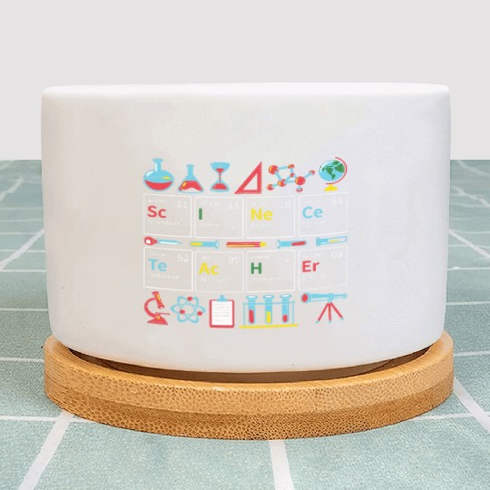 Funny Retro Vintage Science Chemistry Teacher Plant Pots