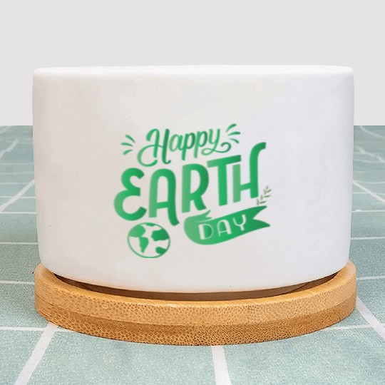 Happy Earth Day design . Plant Pots