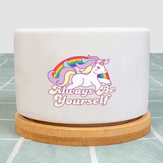 LGBT CSD Be Yourself Gay Lesbian Pride Unicorn Plant Pots