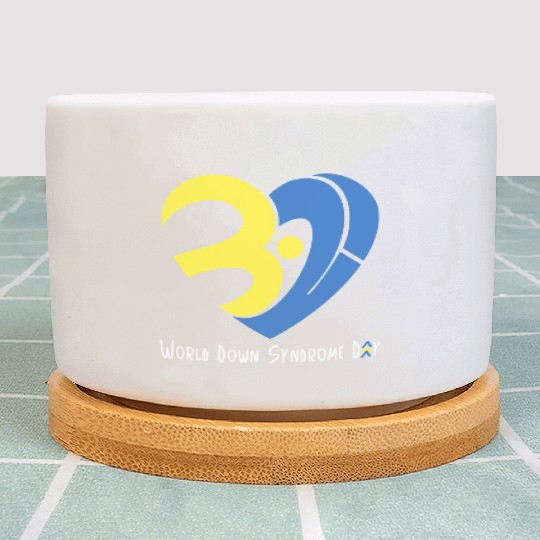 Love World Down Syndrome Awareness Day Love 3 Plant Pots