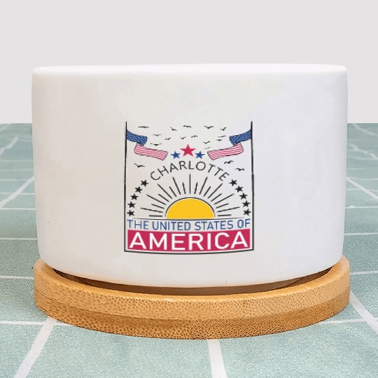 Welcome to Charlotte, Welcome to North Carolina Plant Pots