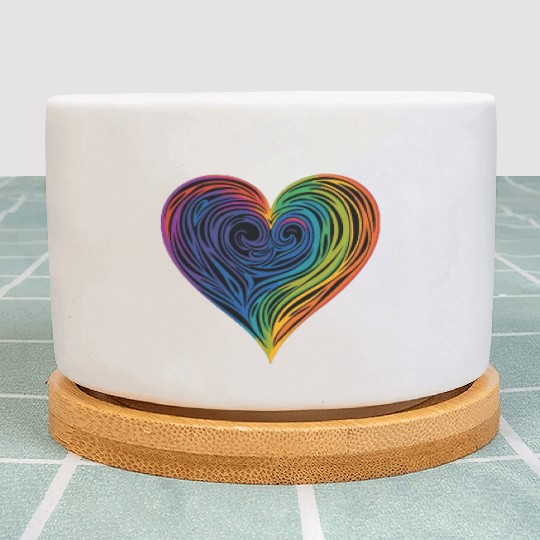 Pride & Joy: Rainbow Heart, Embracing LGBT Love & Plant Pots