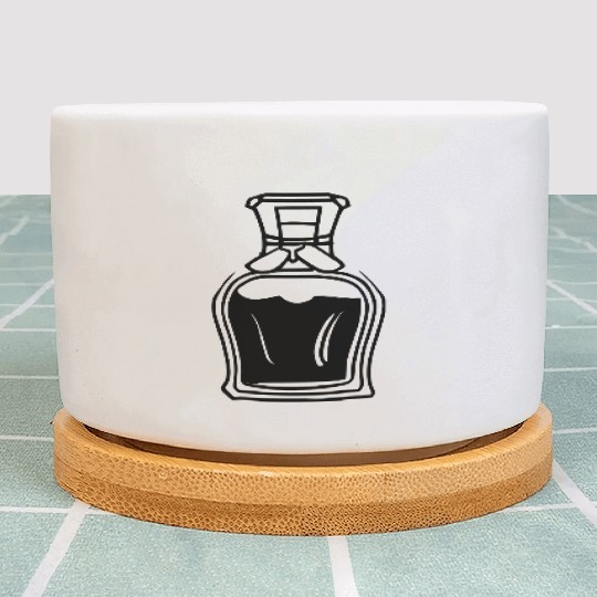 Liquor Bottle Single Color Vector Plant Pots