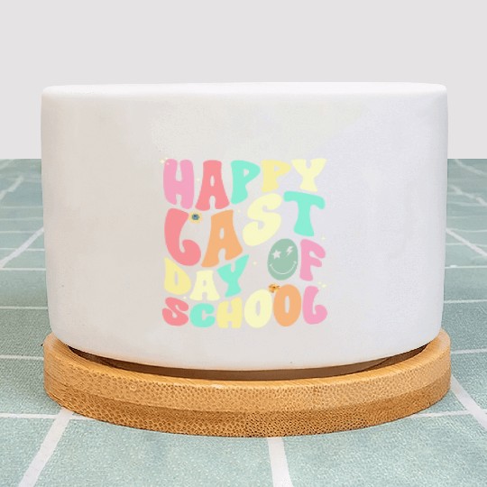 Groovy Happy Last Day of School Teacher Student Plant Pots
