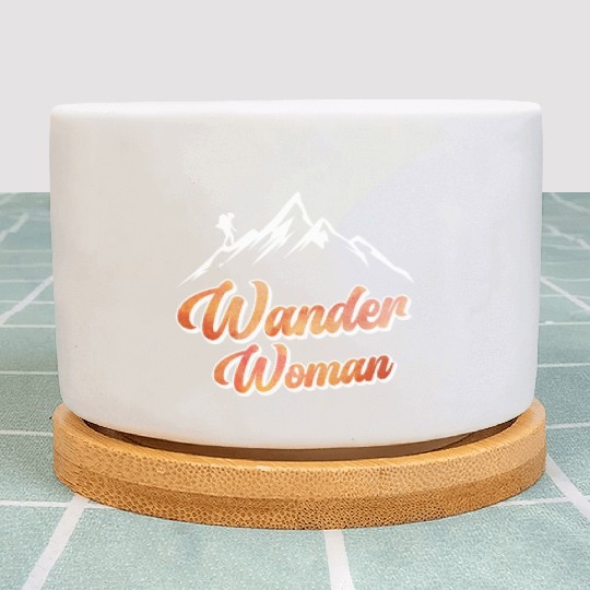 Wanderwoman Hiker Mountaineer Wanderlust Plant Pots