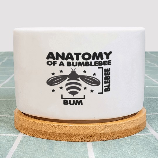 Anatomy of a Bumblebee Bee Lover Gift Plant Pots