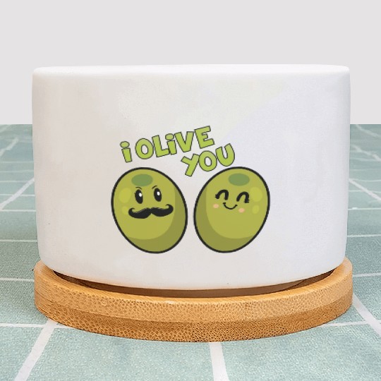 Green Olives Valentine Olive You Plant Pots