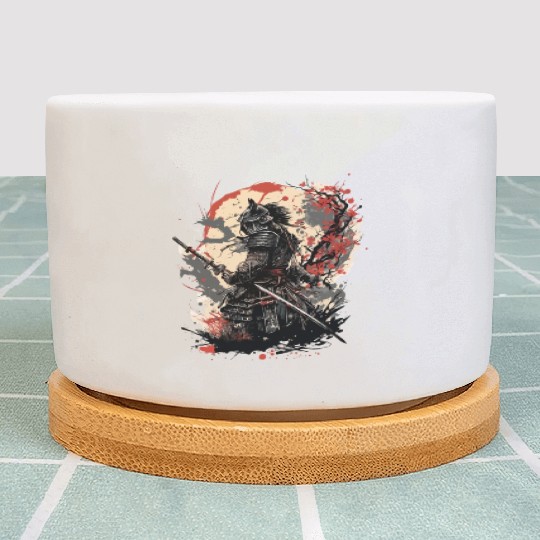 Samurai Warrior with Katana Plant Pots