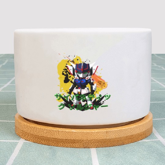Chibi Mecha: A Cute Cyberpunk Design 9 Plant Pots